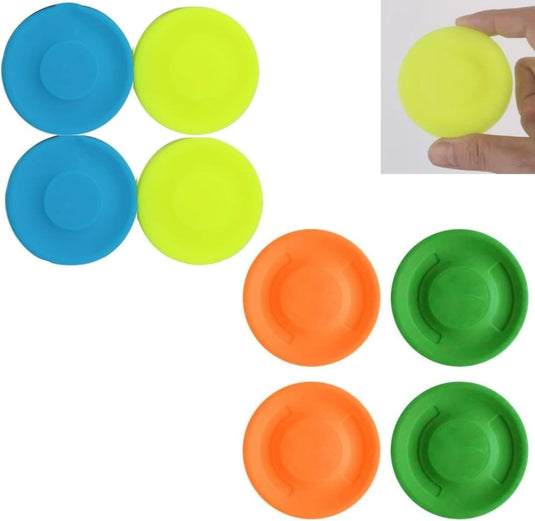 8x mini frisbee 6,5 cm – flexibele siliconen werpschijven voor kinderen, volwassenen en huisdieren - happygetfit.com