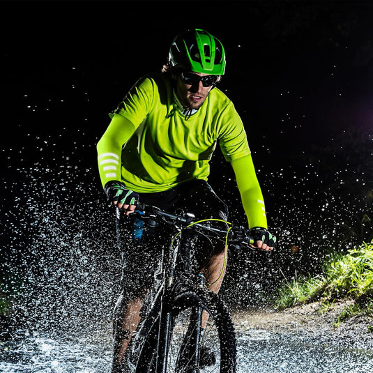 Manchons de bras réfléchissants, 4 paires avec protection UV en tissu élastique respirant – manches de sport – manchettes de cyclisme