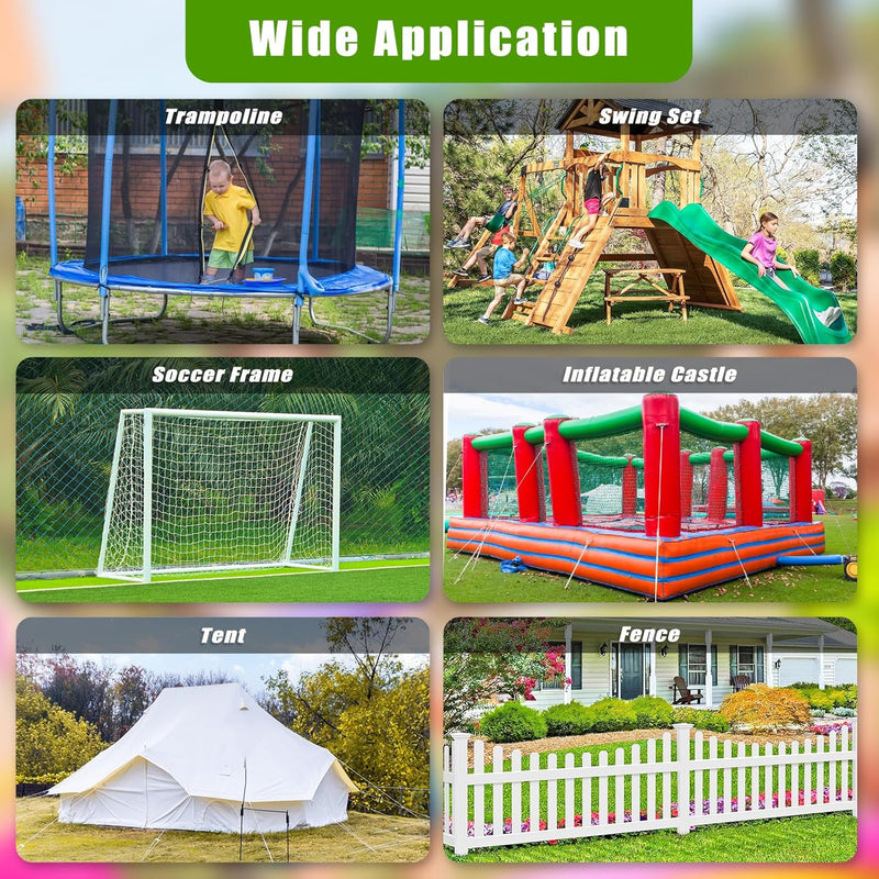 Laden Sie das Bild in Galerie -Viewer, Grondankers 6 stuks 60 cm heavy duty met L-beugels en booradapter – trampoline ankers – stormankers
