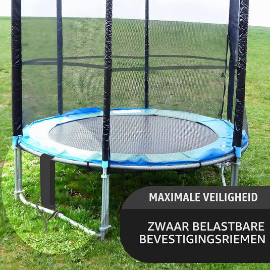 Grondankers 4 stuks 37 cm met spanbanden van 3 meter – trampoline ankers – stormankers