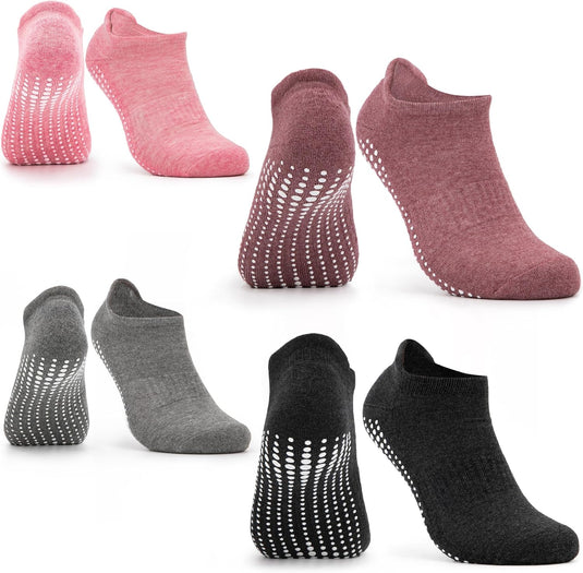 Occulto Women Pilates Grip Socks 2-4 Pack (Model: Mady), Yoga Grip Socks