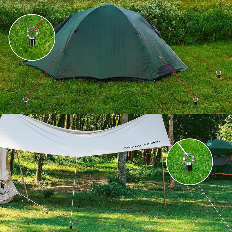 Carica immagine in Galleria Viewer, Grondankers 6 stuks 47 cm heavy duty met vaste ring – trampoline ankers – stormankers
