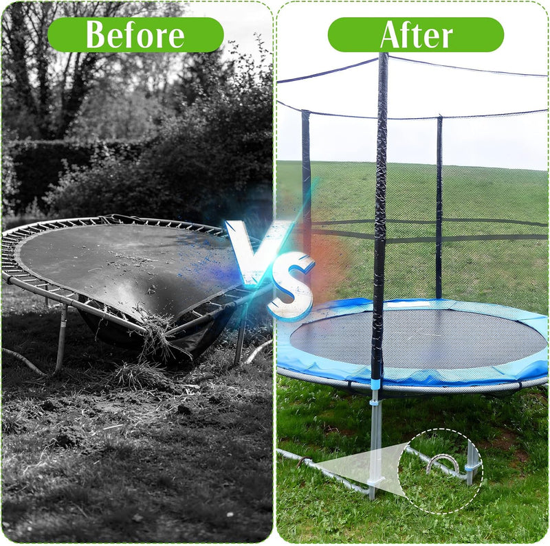 Laden Sie das Bild in Galerie -Viewer, Grondankers 8 stuks 30 cm U-vorm van verzinkt staal – trampoline ankers – stormbeveiliging
