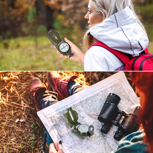 Marskompas Wandelkompas Marsrichting Peil Kompas Compass Camouflagekleur