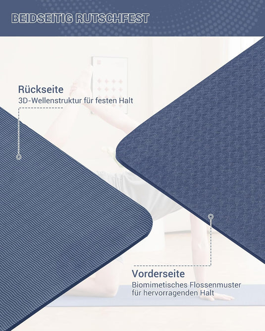 Yogamat TPE antislip 6 mm met draagriem