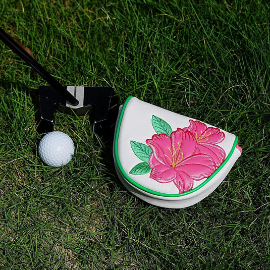 Golf putter beschermhoes met bloemenborduurwerk en magneetsluiting voor hamerputters – mallet headcover – golfuitrusting