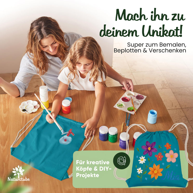 Chargez l'image dans la visionneuse de la galerie, Katoenen gymtas naturel met trekkoord 140 g/m² – sporttas – rugzak
