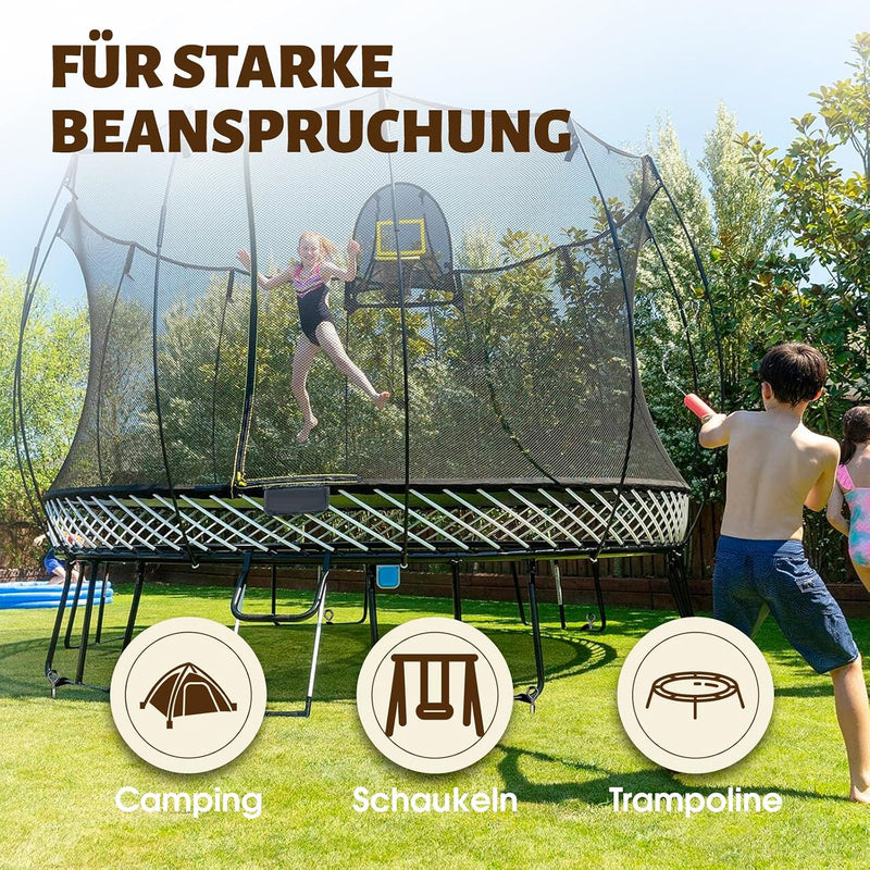 Chargez l'image dans la visionneuse de la galerie, Grondankers 4 stuks 61 cm heavy duty met booradapter – trampoline ankers – stormankers
