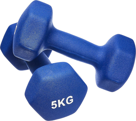 Neopreen halterset met zeshoekige antislip dumbbells in verschillende gewichten – handgewichten – krachttraining