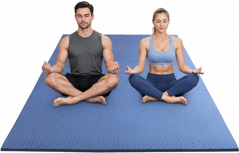 Load image into Gallery viewer, Extra grote fitnessmat TPE antislip 200 x 130 cm

