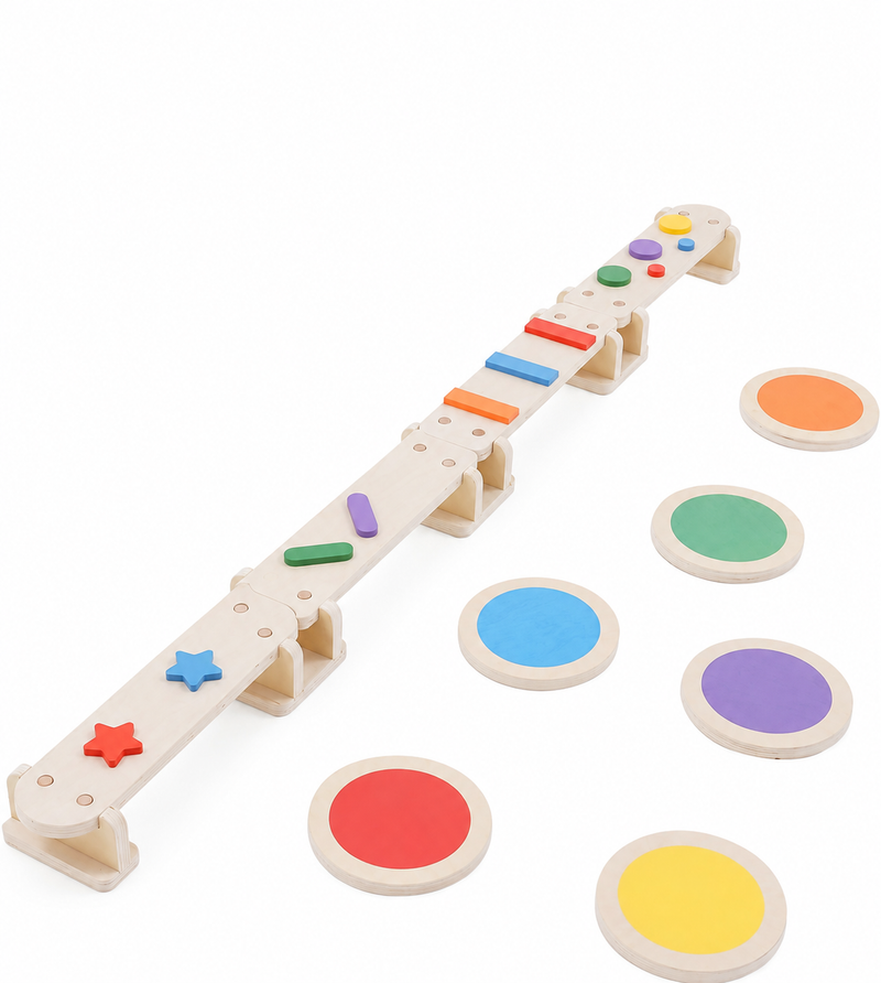 Laden Sie das Bild in Galerie -Viewer, 3-in-1 houten balansset voor kinderen met stapstenen – Montessori speelgoed – obstakelbaan – balanstraining
