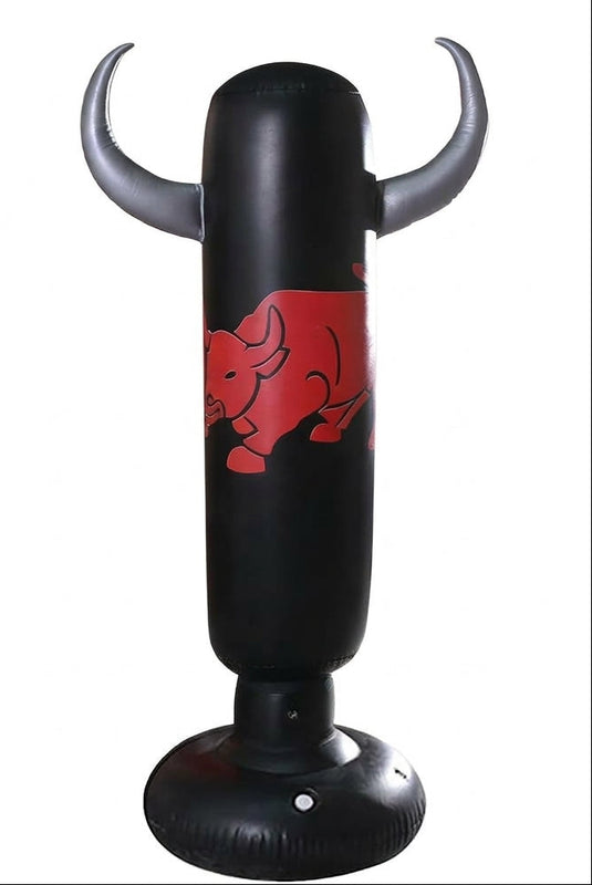Opblaasbare bokszak 160 cm met bokshandschoenen en handpomp voor volwassenen – kickbokstraining – boksset
