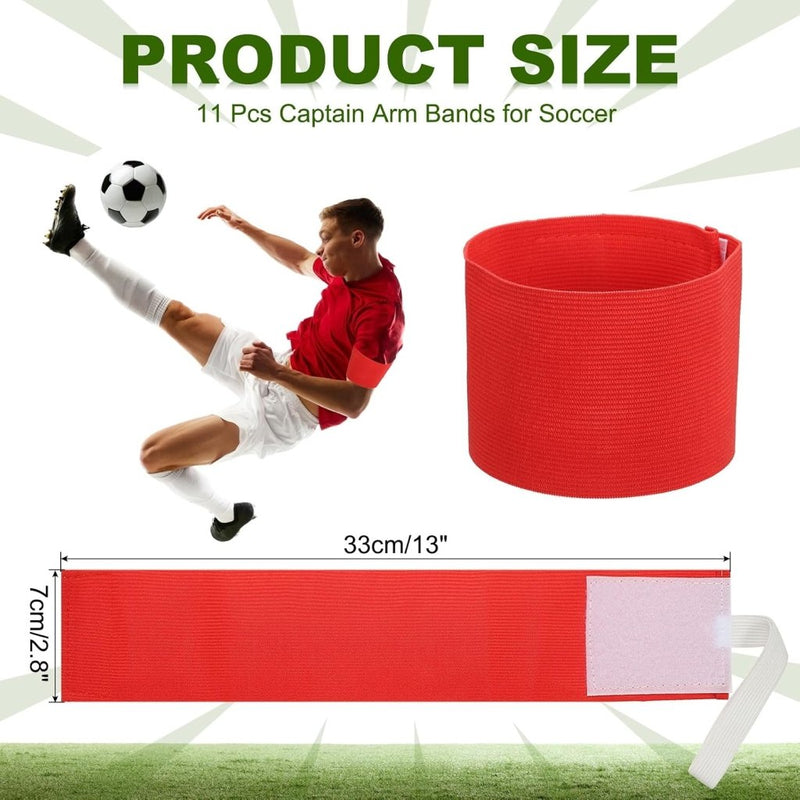Laad afbeelding in Galerijviewer, Aanvoerdersbanden 11 stuks verstelbaar 33 x 7 cm – captain armbanden – voetbal accessoires - happygetfit.com
