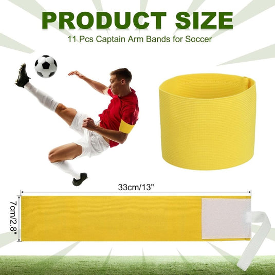 Aanvoerdersbanden 11 stuks verstelbaar 33 x 7 cm – captain armbanden – voetbal accessoires - happygetfit.com
