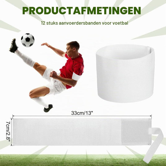 Aanvoerdersbanden 18 stuks verstelbaar 33 x 7 cm – captain armbanden – voetbal accessoires - happygetfit.com