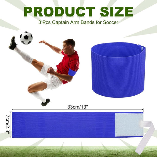 Aanvoerdersbanden voetbal 3 stuks verstelbaar donkerblauw – captain armbanden – sport accessoires - happygetfit.com