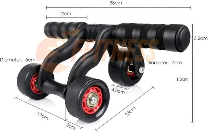 Load image into Gallery viewer, Ab roller met 3 wielen en kniemat tot 100 kg – buikspiertrainer – ab wheel - happygetfit.com
