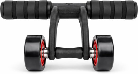 Ab roller met 3 wielen en kniemat tot 100 kg – buikspiertrainer – ab wheel - happygetfit.com