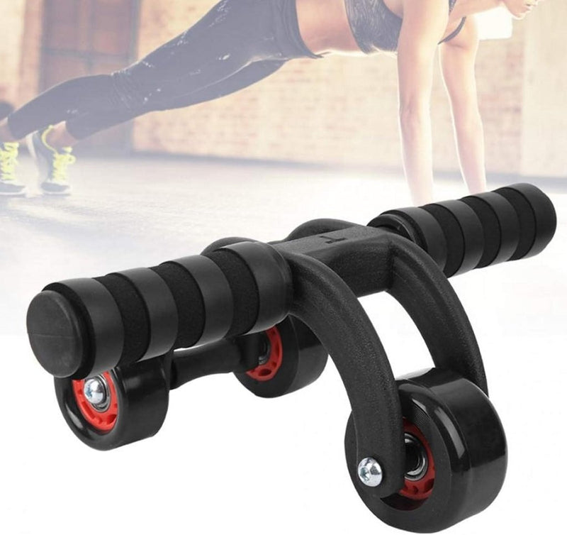Load image into Gallery viewer, Ab roller met 3 wielen en kniemat tot 100 kg – buikspiertrainer – ab wheel - happygetfit.com
