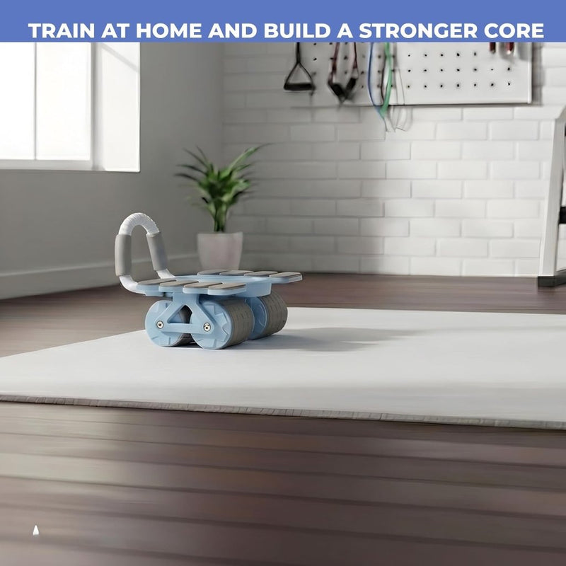 Załaduj obraz do przeglądarki galerii, Ab roller met automatische rebound elleboogsteun en telefoonhouder – buikspiertrainer – ab wheel - happygetfit.com
