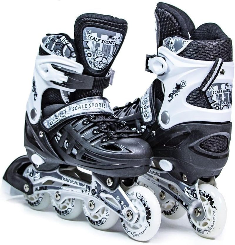 Laad afbeelding in Galerijviewer, Adjustuble Rolschaatsen met oplichtende wielen voor kinderen en volwassenen - Kids Inline Roller laarzen met opbergtas voor peuters, rolschaatsen voor meisjes, jongens, professionals en - happygetfit.com
