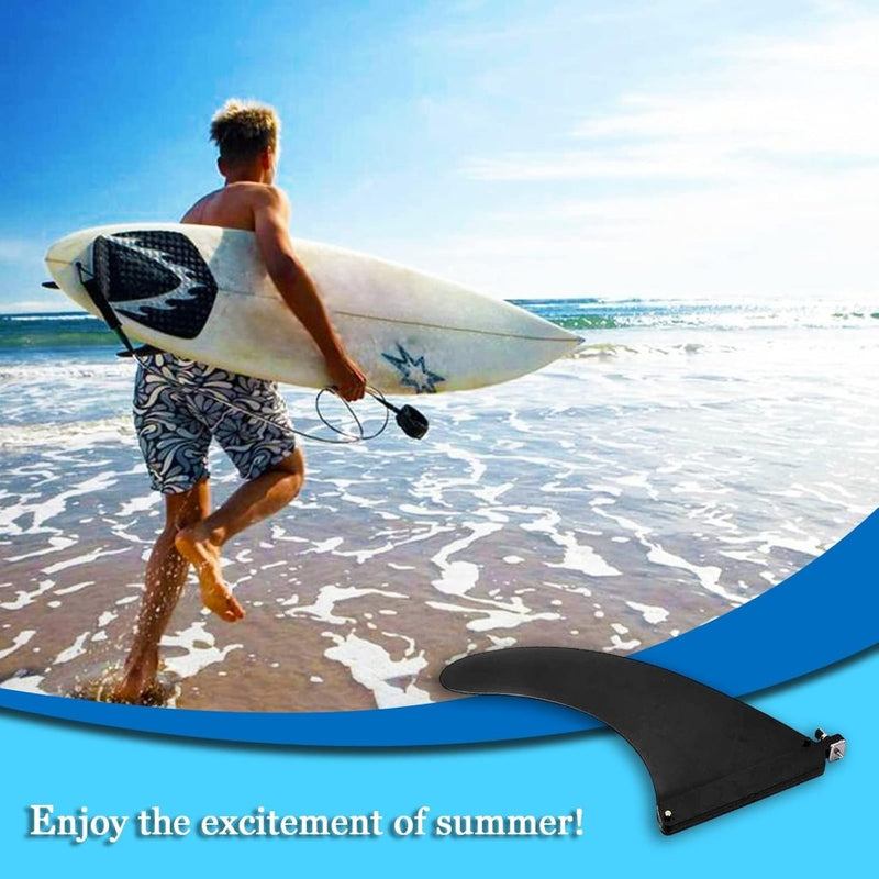 Bild im Galerie-Viewer laden, Afneembare SUP middenvin 21,5 x 16,5 cm met schroef zwart – surfboard vin – paddleboard accessoires - happygetfit.com
