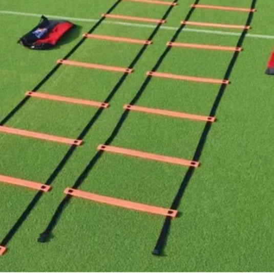 Agility ladder 6 meter met 12 sporten en 10 pionnen – coördinatieladder – snelheidstraining - happygetfit.com