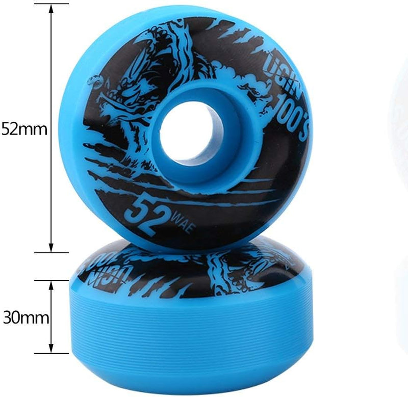 Load image into Gallery viewer, Alomejor 4 stuks/set skateboard Outdoor Classic 52 mm x 30 mm PU Cruiser longboard skateboard reservewielset (blauw) - happygetfit.com
