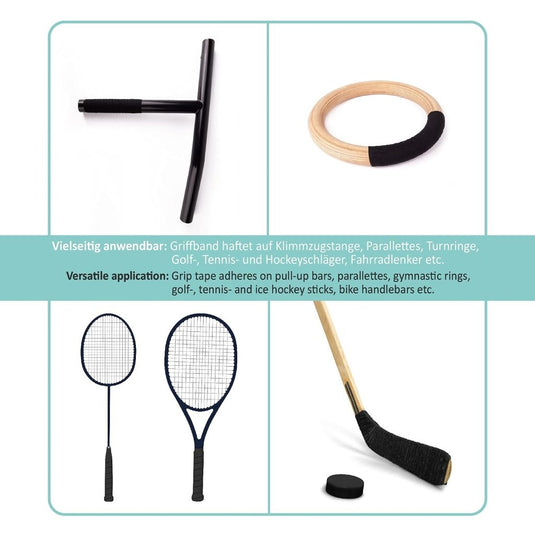 Antislip grip tape 25 m x 2,5 cm voor sportmateriaal - happygetfit.com