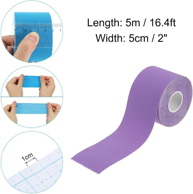 Laad afbeelding in Galerijviewer, Antislip katoenen sporttape 5 m x 5 cm (1 rol) - Zelfklevende gripband &amp; sporttaping - Griptape tennisracket &amp; aerial hoop - happygetfit.com
