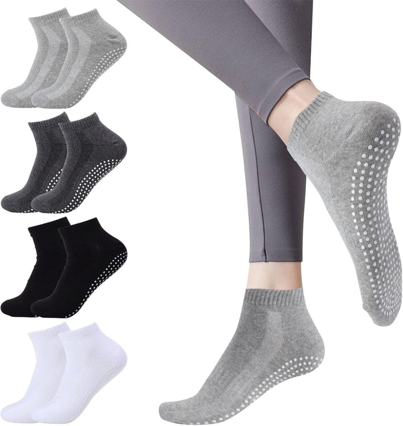 Chargez l'image dans la visionneuse de la galerie, Antislip pilatessokken dames set van 3 paar - happygetfit.com
