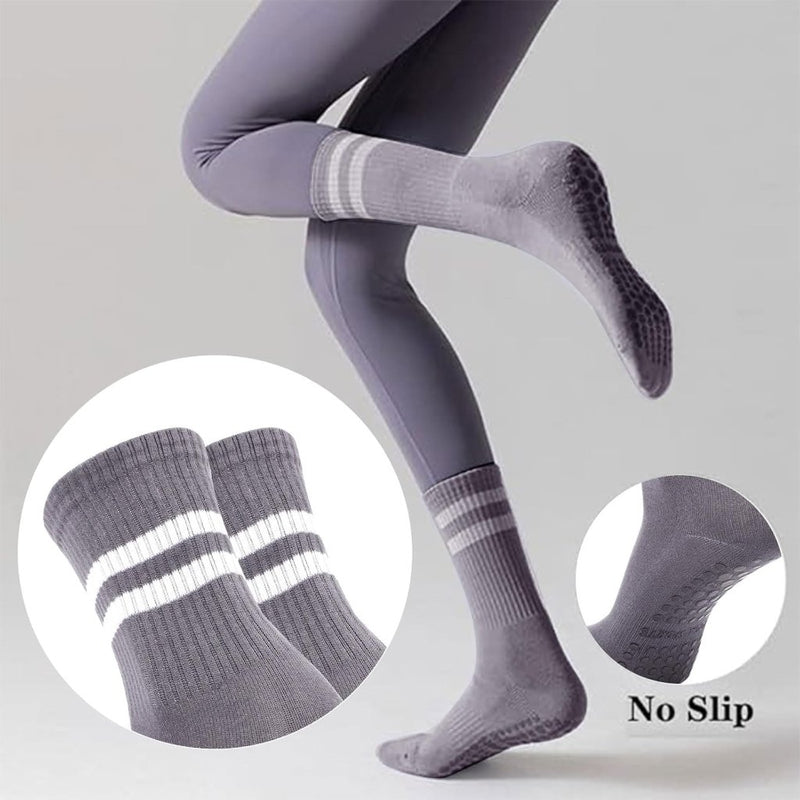 Chargez l'image dans la visionneuse de la galerie, Antislip pilatessokken dames set van 3 paar - happygetfit.com
