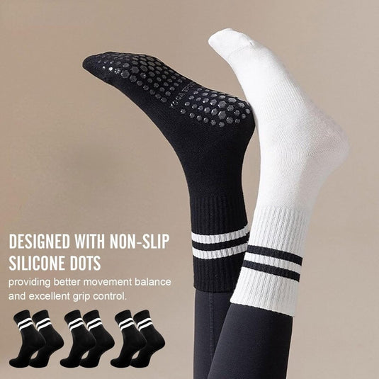 Antislip pilatessokken dames set van 3 paar - happygetfit.com