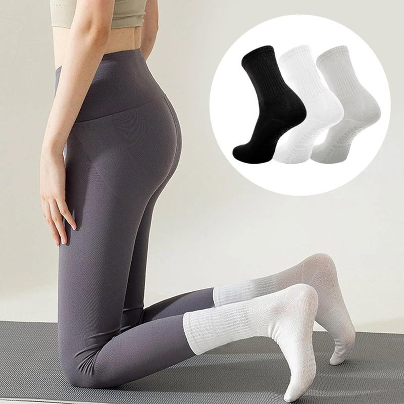 Chargez l'image dans la visionneuse de la galerie, Antislip pilatessokken dames set van 3 paar - happygetfit.com
