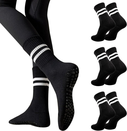 Antislip pilatessokken dames set van 3 paar - happygetfit.com