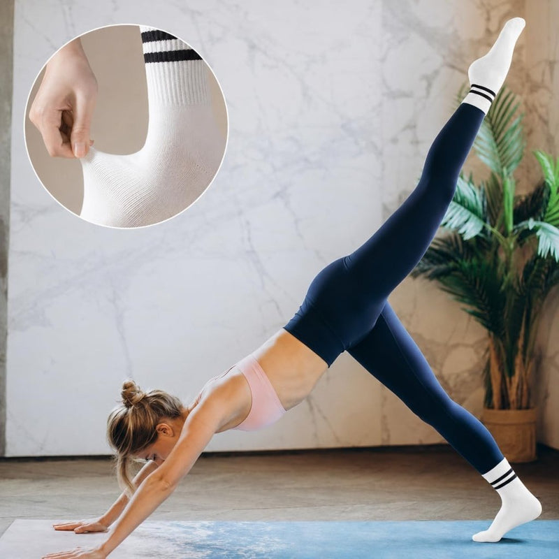 Chargez l'image dans la visionneuse de la galerie, Antislip pilatessokken dames set van 3 paar - happygetfit.com
