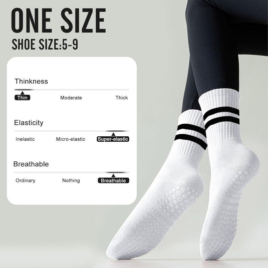 Antislip pilatessokken dames set van 3 paar - happygetfit.com