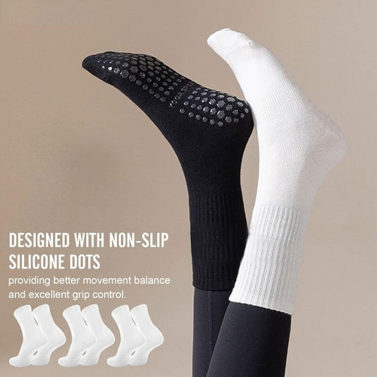 Antislip pilatessokken dames set van 3 paar - happygetfit.com