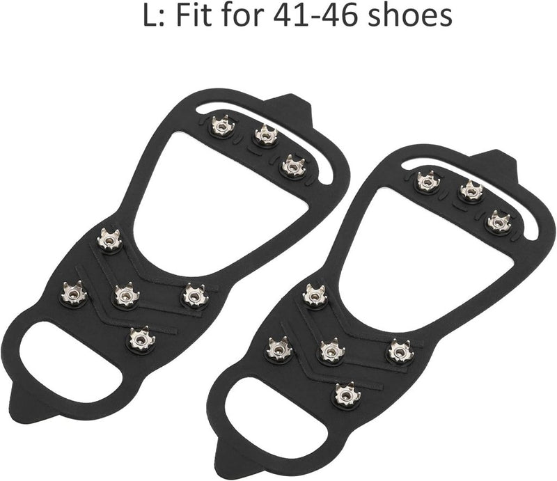 Charger l’image dans la visionneuse de galerie, Antislip schoenspikes maat M 35-40 met 8 roestvrijstalen punten voor sneeuw en ijs – ijzerglijders – wandelaccessoires - happygetfit.com
