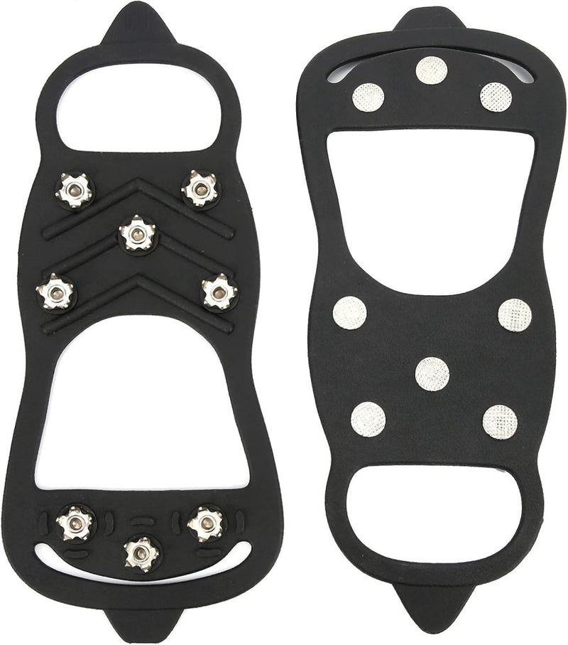 Charger l’image dans la visionneuse de galerie, Antislip schoenspikes maat M 35-40 met 8 roestvrijstalen punten voor sneeuw en ijs – ijzerglijders – wandelaccessoires - happygetfit.com
