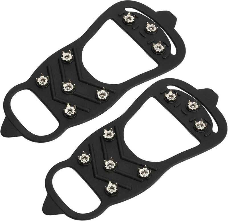 Load image into Gallery viewer, Antislip schoenspikes met 8 tanden zwart - happygetfit.com
