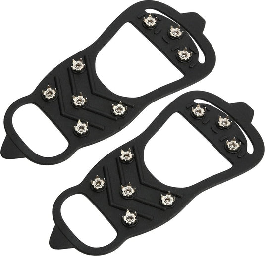 Antislip schoenspikes met 8 tanden zwart - happygetfit.com