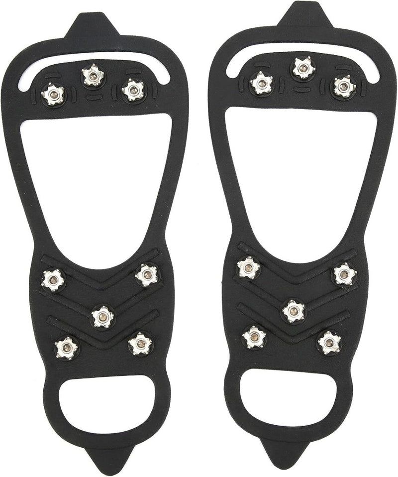 Load image into Gallery viewer, Antislip schoenspikes met 8 tanden zwart - happygetfit.com
