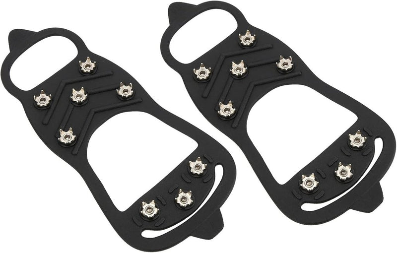 Load image into Gallery viewer, Antislip schoenspikes met 8 tanden zwart - happygetfit.com

