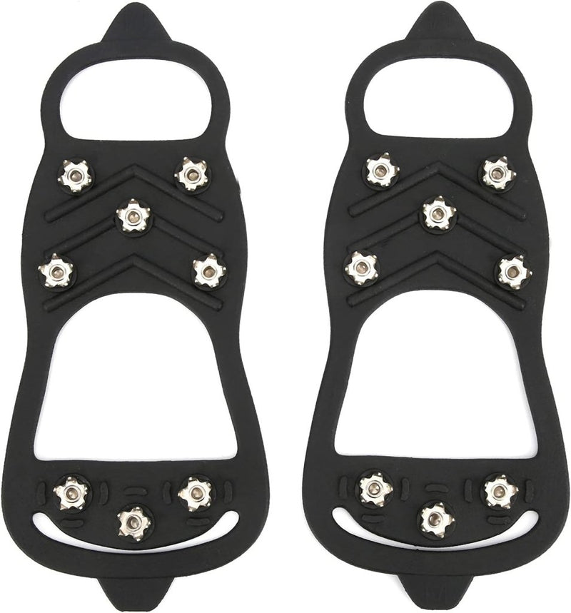 Load image into Gallery viewer, Antislip schoenspikes met 8 tanden zwart - happygetfit.com
