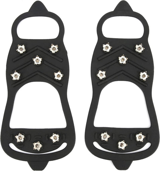 Antislip schoenspikes met 8 tanden zwart - happygetfit.com