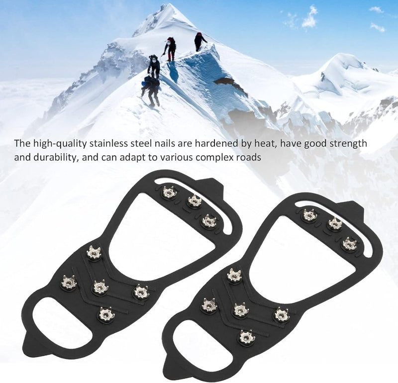 Load image into Gallery viewer, Antislip schoenspikes met 8 tanden zwart - happygetfit.com
