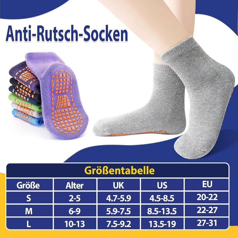 Carica immagine in Galleria Viewer, Antislip sportsokken voor kinderen 6 paar met grip – yoga fitness sokken – jongens en meisjes 2-13 jaar - happygetfit.com
