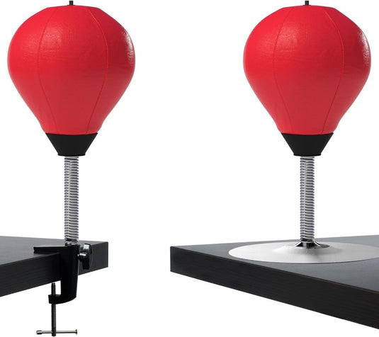 Antistress mini-tafelbokszak met tafelklem en zuignap, hangend of staande bokszak, punchingbal, woedebal, reflexbal, woedkussen voor kinderen en volwassenen - happygetfit.com