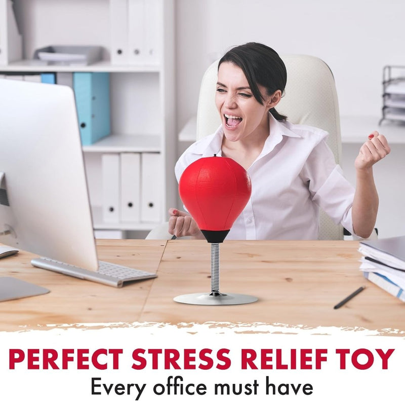 Laad afbeelding in Galerijviewer, Antistress mini-tafelbokszak met tafelklem en zuignap, hangend of staande bokszak, punchingbal, woedebal, reflexbal, woedkussen voor kinderen en volwassenen - happygetfit.com
